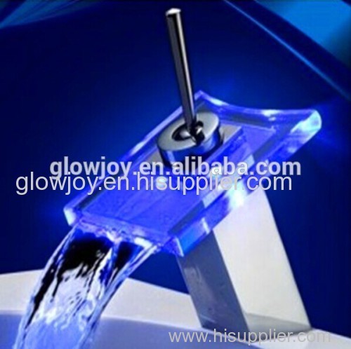 (LF-003)Hot sale China LED basin faucet new type LED tap three light basin mixer