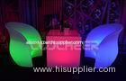 Remote control Led Lounge Furniture / LED cube table and chair for indoor