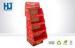 Red Sandwich Biscuit Cardboard POP Up Display Stand With 4 pallets