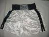 Customized white mens boxing shorts for Training , competition