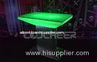 Green Color Home High Bar Led Cocktail Table With Metal Legs , PE Plastic