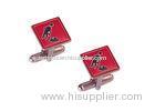 Zinc Alloy, Iron, Copper Personalized Cufflink With Soft Enamel, Die Cast, Die Struck, Stamped