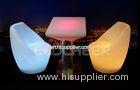 Durable Led Lounge Furniture / Lighting Hotel Restaurant Table and Chairs