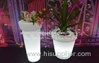 Outside plastic polyethylene lit flower pots , led lighted pots IR or RF Remote
