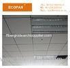 Commercial Drop Fiberglass White Decorative Ceiling Tiles Noise Reduction For Halls