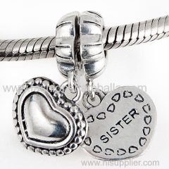 European Sterling Silver Dangle My Special Sister Charm