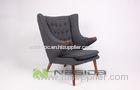 gray Living Room Lounge Chairs , Classic Hans Wegner Papa Bear Chairs
