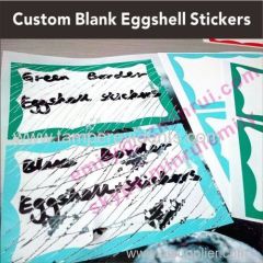 Custom Ourdoor Use Writable Blank UV Resistant Blue Border Printing Irremovable Eggshell Vinyl Graffiti Stickers