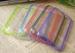 Note 2 N7100 Samsung Galaxy Phone Cases Purple TPU And Acrylic , Clear 2 In 1