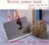 Women Mirror Dual USB Power Bank 10000mah red wallet mobile charger