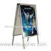 Silver technique metal display stand / aluminum a frame display boards