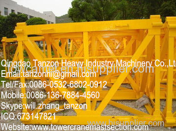 China Safe Construction Tower Crane For Wharf / Bridges , 8 ton TC6013-8