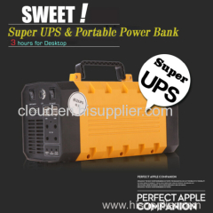Lithium battery portable on-line ups backup power supply standby and outdoor power bank 220V/50Hz/110V/60Hz 12V 5V