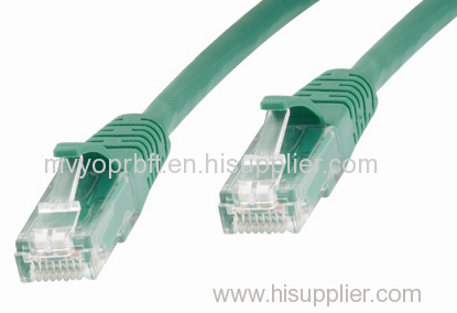 Cat5e 24awg U/UTP 10m green PVC jacket copper/cca patch cord