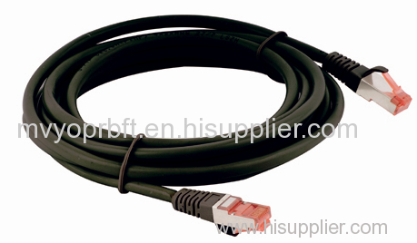 cat6 3m F/UTP copper version 27awg LSZH black jacket patch cord