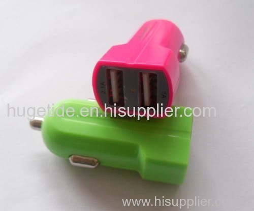 mini 3.1A double usb car charger for iphone ipad mobile smartphone USAMS 3.1A car charger
