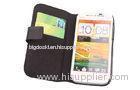Waterproof HTC ONE SV / ST T528T Phone Cover , Genuine HTC Leather Phone Case with Card Slot