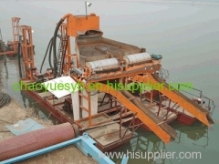 chain bucket type sand digging and iron ore separation dredger