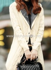 lined Sweater with large code thickened women coat