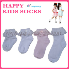 Kids socks factory manufacturing the little girl lace flowers socks