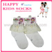 Kids socks factory manufacturing the little girl lace flowers socks