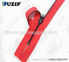 3 metal zipper close-end with HP platinum Y-teeth