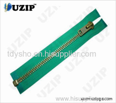 Metal brass Zipper with Opened Ended