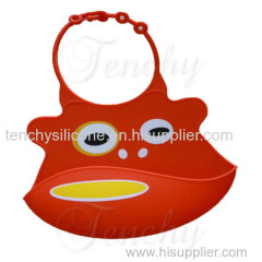 LFGB FDA standard silicone baby bibs cute design water proof