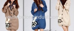 Sweater coat loose big code plus cashmere thickening