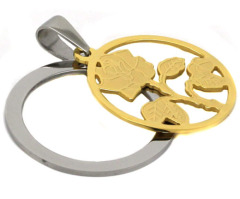 wholesale 2014 alibaba new design quantum stainless steel gold pendant