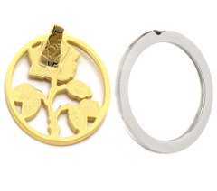 wholesale 2014 alibaba new design quantum stainless steel gold pendant