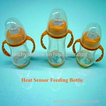 BPA free baby bottle, heat sensitive and color changing