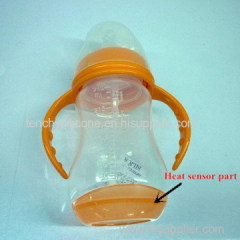 Heat sensor color changing PP milk bottle FDA standard BPA free