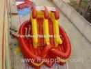 Red Large Inflatable Boat Obstacle Course With Bouncy Slide , EN14960