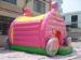 Pink Fireproof Inflatable Combos Bouncers , Bouncy Castles Inflatables