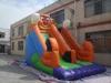 Cute Cartoon Commercial Giant Inflatable Slide , Inflatable Jumping Slide For Pool