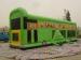 Green Bus Commercial Giant Inflatable Bouncer For Blow Up Park Games