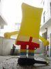 Nylon / PVC SpongeBob christmas inflatables , outdoor inflatable decorations