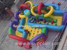 OEM colourful Kids bouncy obstacle course With inflatable Arch rental with CE