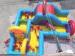 Colorful Amusement Park Large bouncy assault course hire With double stitching