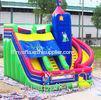 Colored Rocket Commercial Inflatable Slide , jump and slide inflatables