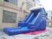 Blue Outdoor inflatable water slide with pool , Giant Inflatable Water Toys