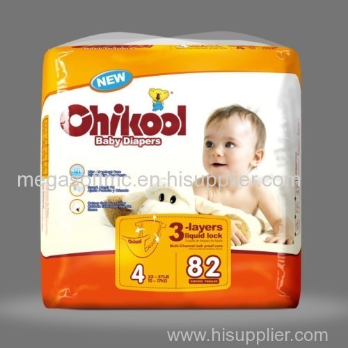 High quality big elastic ear baby diaper manufacturer