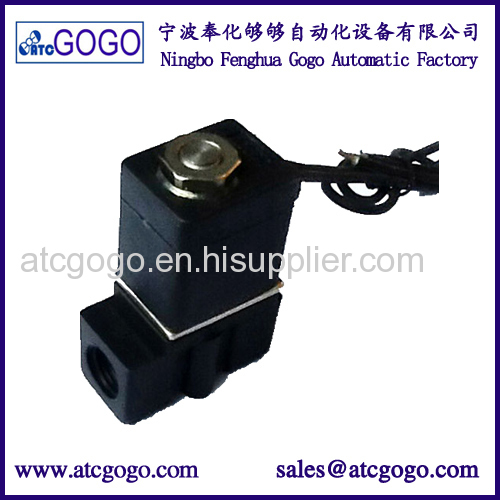 2 way direct acting liquid plastic solenoid valve 1/4 1/8 BSP plug