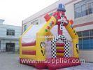 Funny Happy Clown Commercial Inflatable Bouncers / moon bounce For Rent