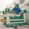 Green And White Kids Commercial Inflatable Bouncers For bounce house games