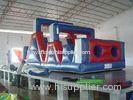Fireproof Tarpaulin Inflatable Obstacle Course , moon bounce obstacle course