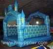 Blue PVC Commercial Inflatable Bouncers / Inflatable Jumping Castle For Kid