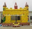 Custom Yellow Commercial Inflatable Bouncers Castle / Jumping House