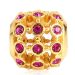 Gold Plated Sterling Silver In the Spotlight Bead with Light Rose Austrian Crystal Wholesale